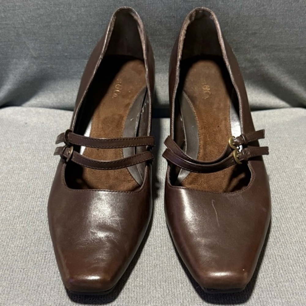 Vintage Bass Norra Dark Brown Leather Footwear Size 10